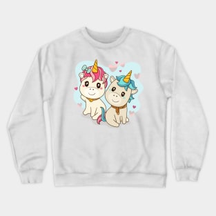 Cute unicorn couple Crewneck Sweatshirt